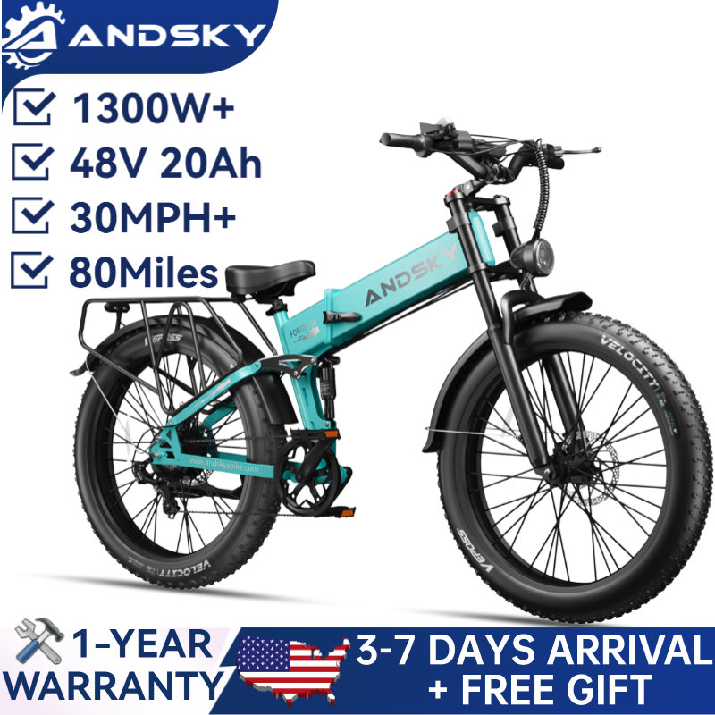 Commuting On Mountain Bike - ANDSKY Forge 26 Składany Rower Elektryczny