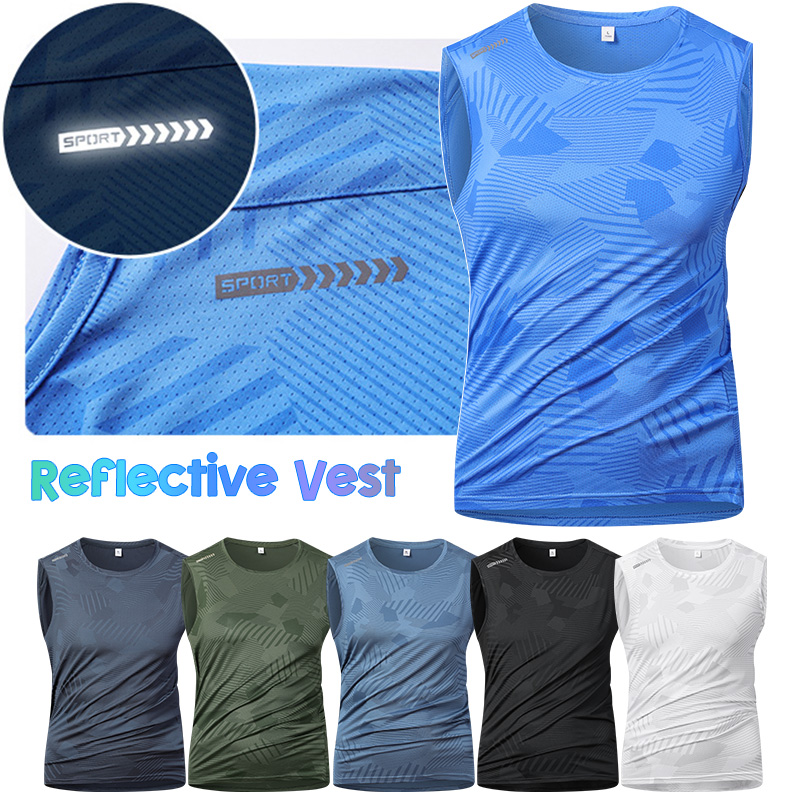 Reflective Vest Cycling - Męska kamizelka odblaskowa do biegania, letnia,