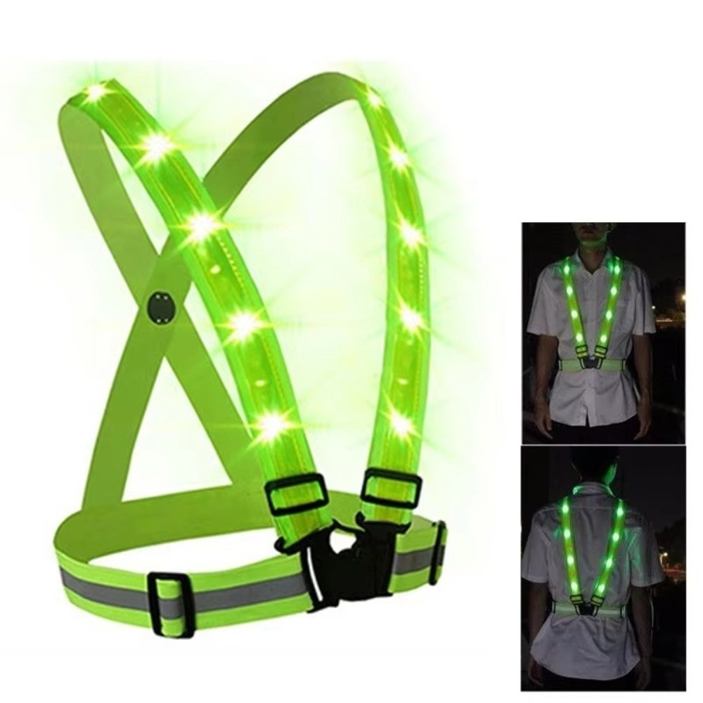 Reflective Vest Cycling - Nowa poliestrowa kamizelka bezpieczeństwa LED z