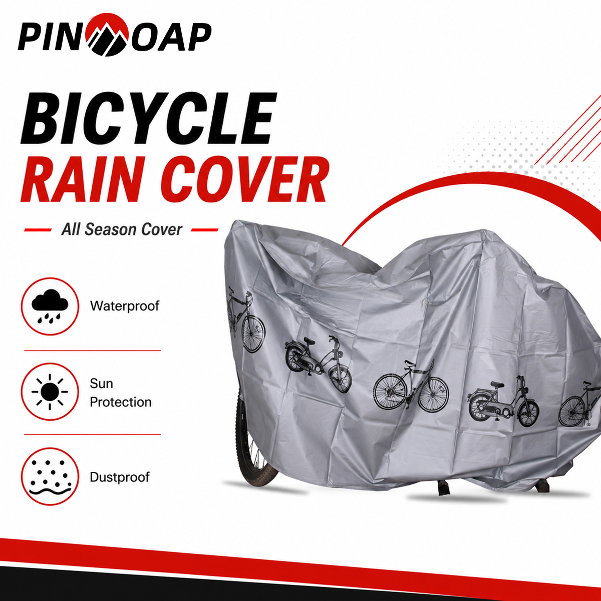 Cycling Commuter Bag - Uniwersalny pokrowiec na rower PINMOAP, wodoodporny,
