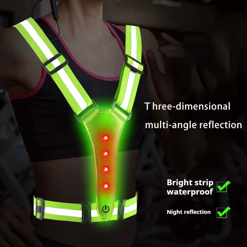 Reflective Vest Cycling - Kamizelka LED do biegania, odblaskowa, świecąca,