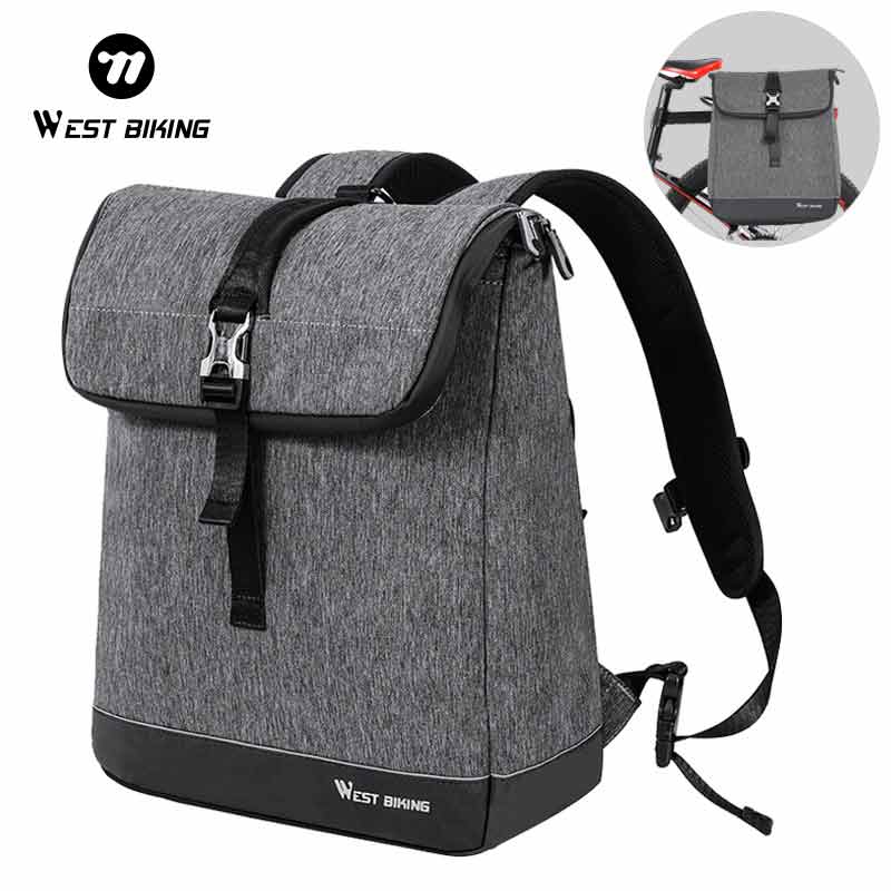 Cycling Commuter Backpack Laptop - WEST BIKING Plecak rowerowy z klapką,