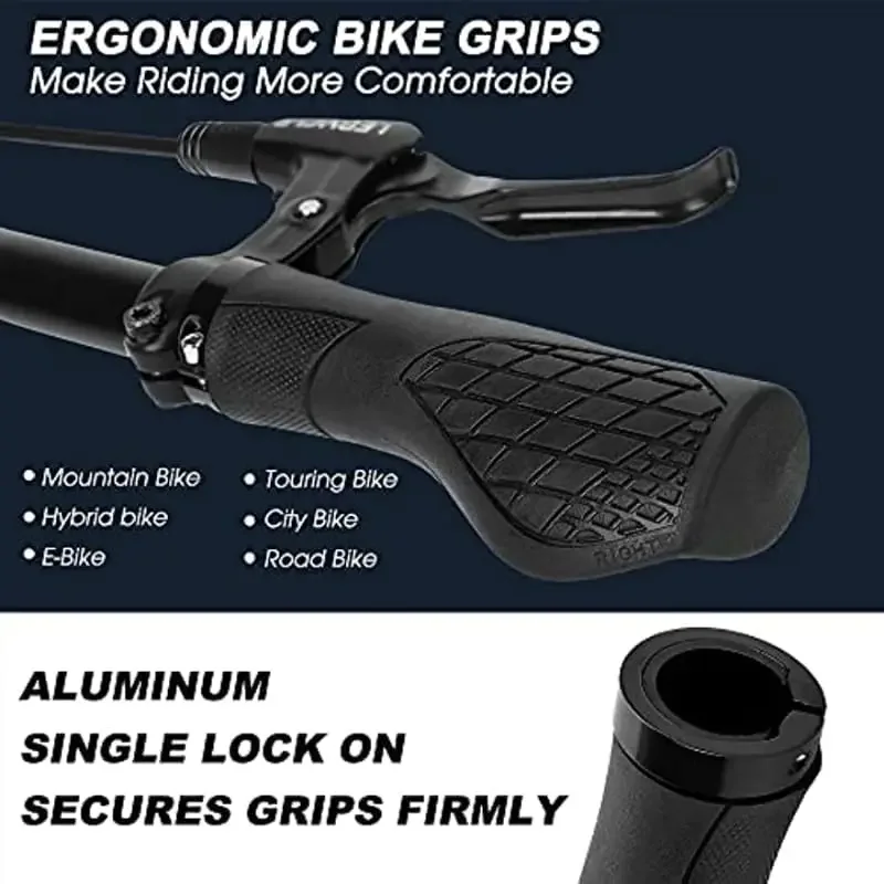 Gripy rowerowe z gumy i stopu, – Commuting On Mountain Bike recenzja i cena