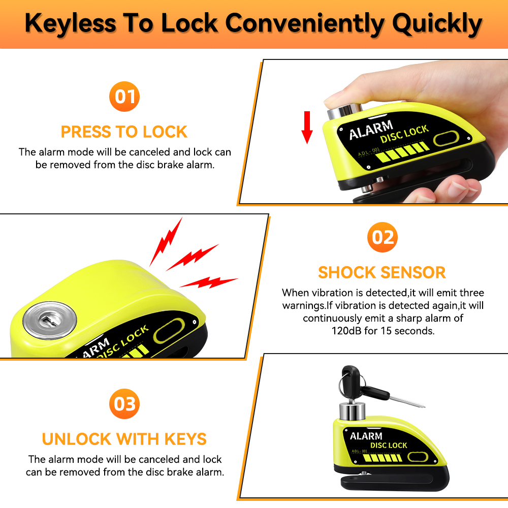 Nowy rower motocyklowy alarm b – Commuter Bike Lock recenzja i cena